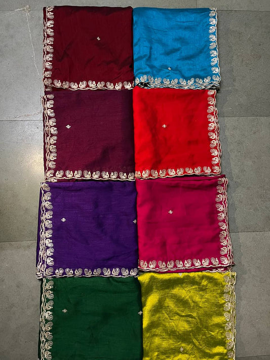 Vichitra 4 Side Sequence Cutwork Dupatta