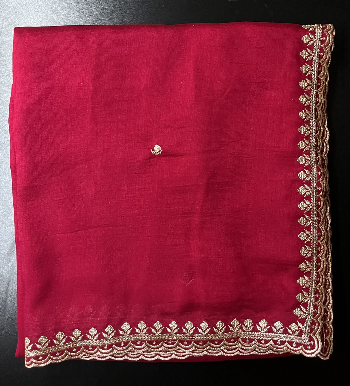 Exclusive 4-Side Cutwork Dupatta with Fine Sequence