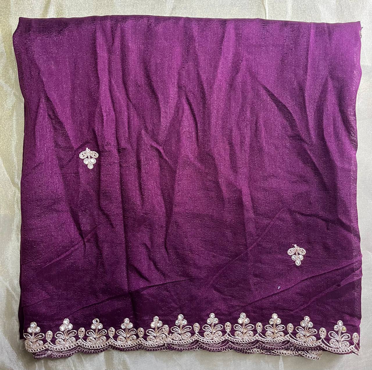 Designer Coding Work With Zarkhan Handwork Cutwork Dupatta
