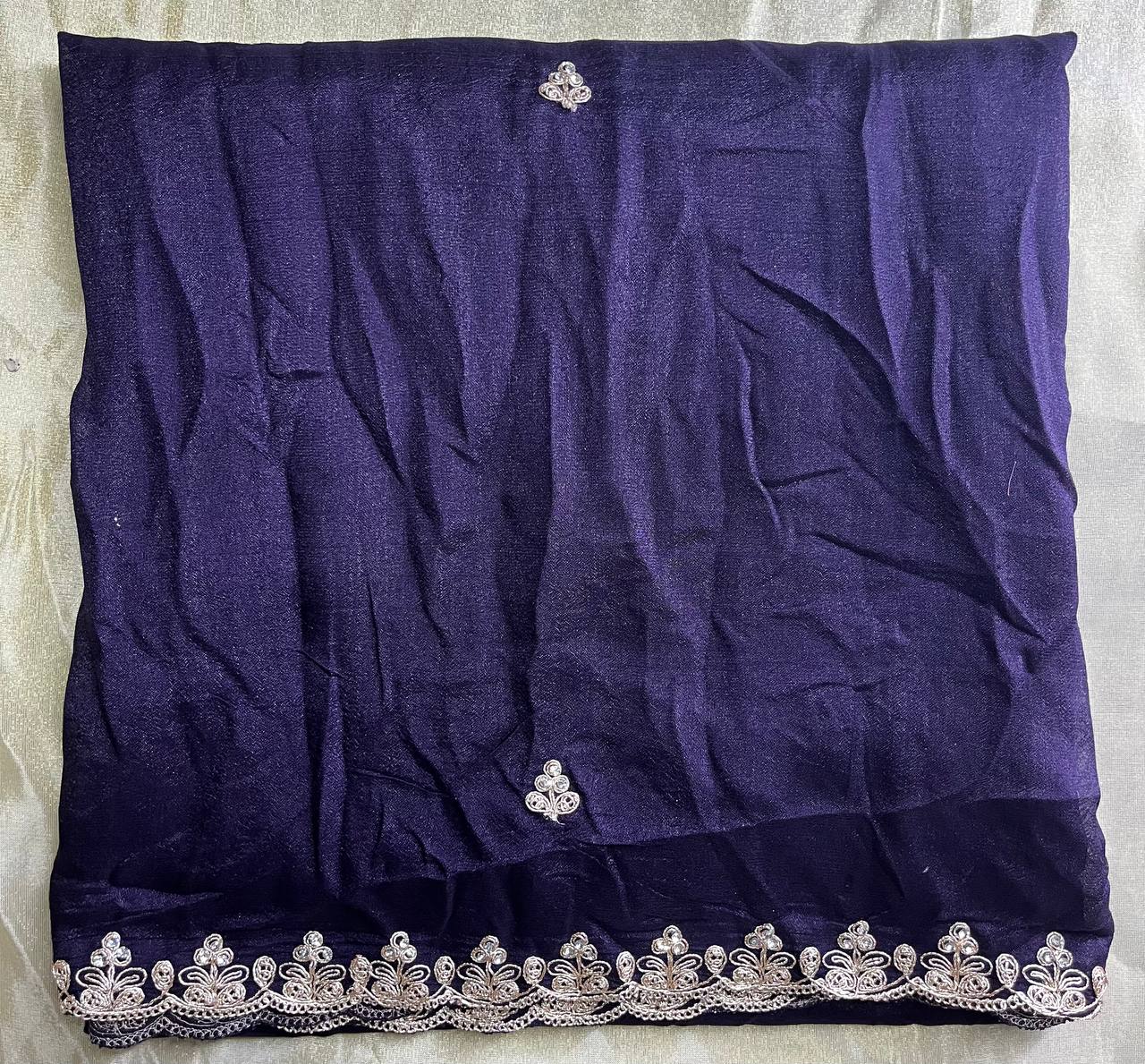 Designer Coding Work With Zarkhan Handwork Cutwork Dupatta