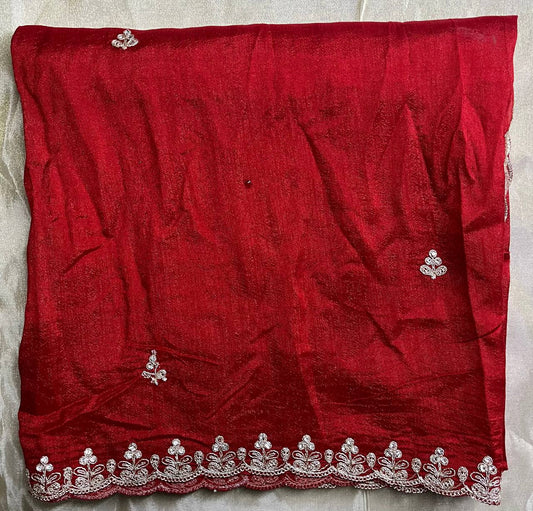 Designer Coding Work With Zarkhan Handwork Cutwork Dupatta