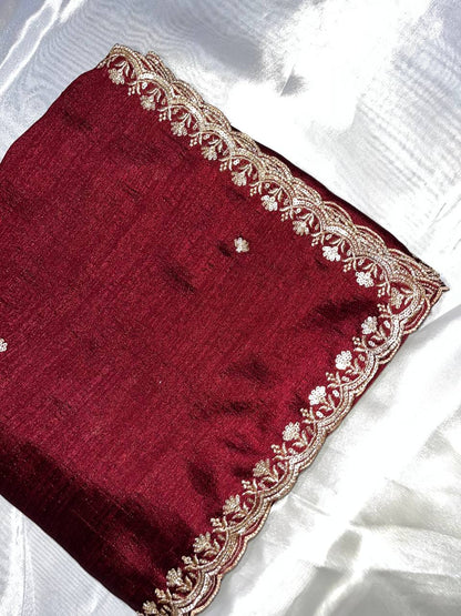 Vichitra 4side Sequence Cutwork Dupatta
