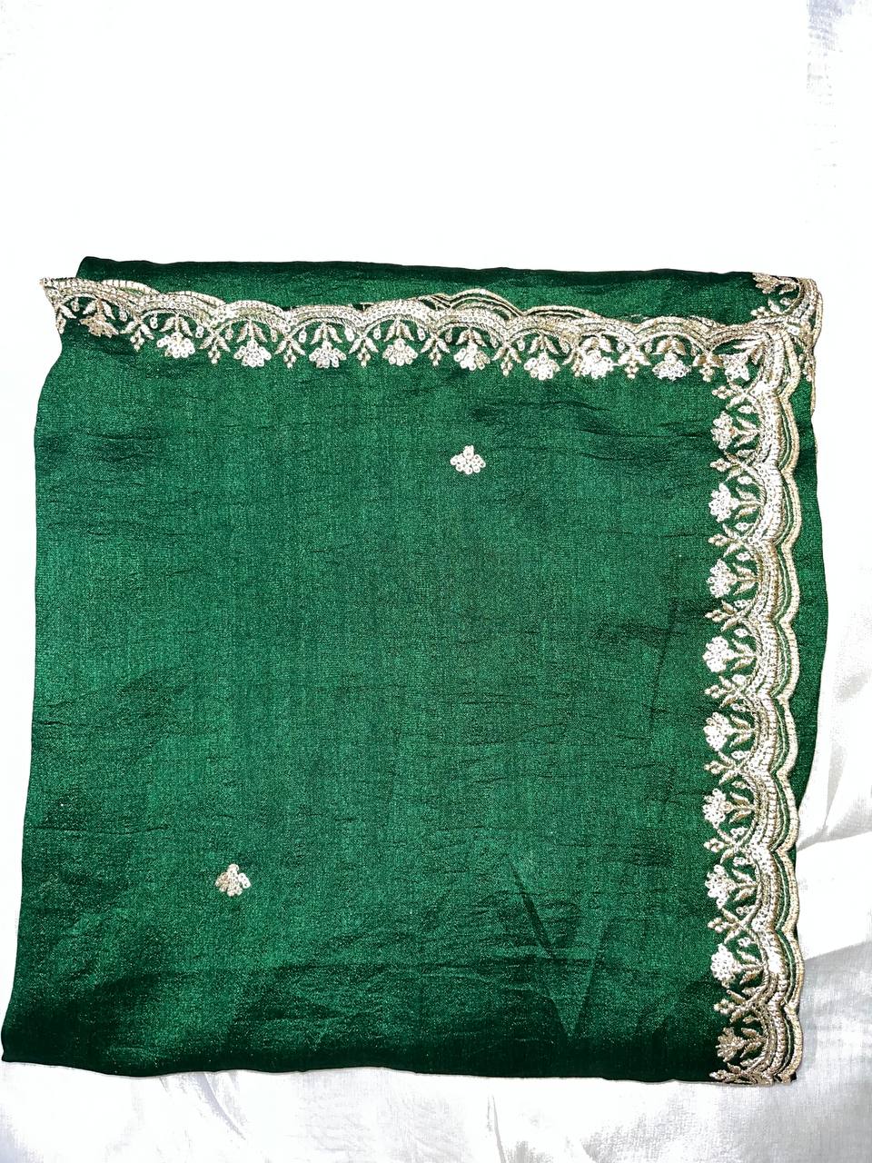 Vichitra 4side Sequence Cutwork Dupatta