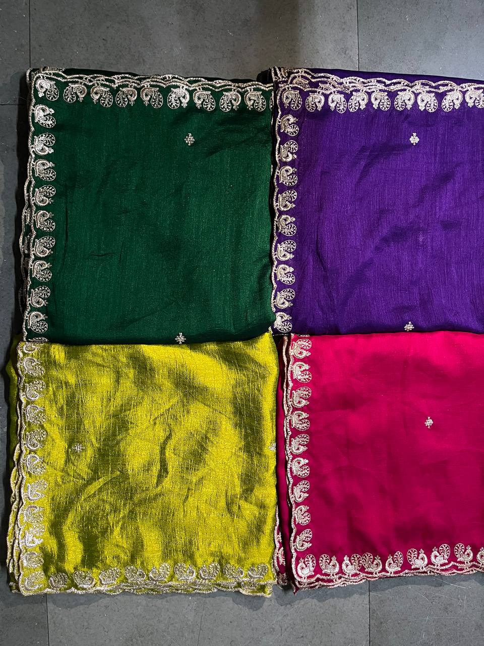 Vichitra 4 Side Sequence Cutwork Dupatta