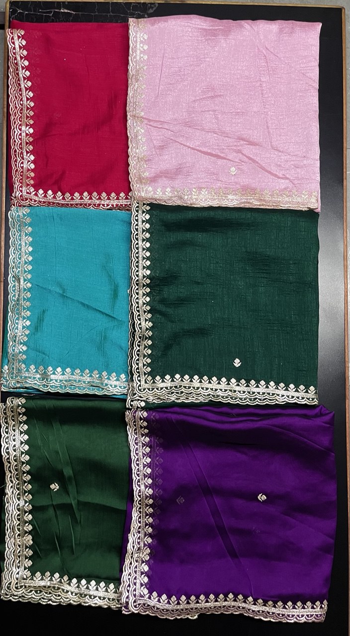 Exclusive 4-Side Cutwork Dupatta with Fine Sequence