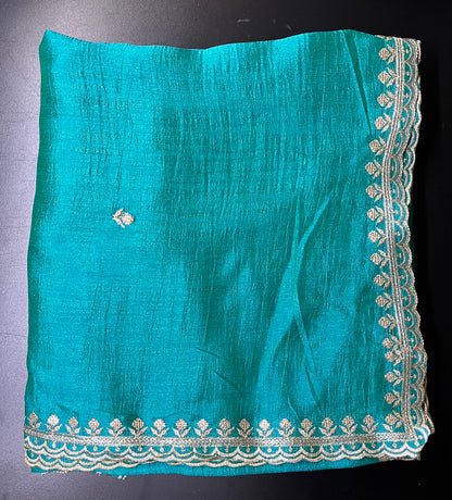 Exclusive 4-Side Cutwork Dupatta with Fine Sequence