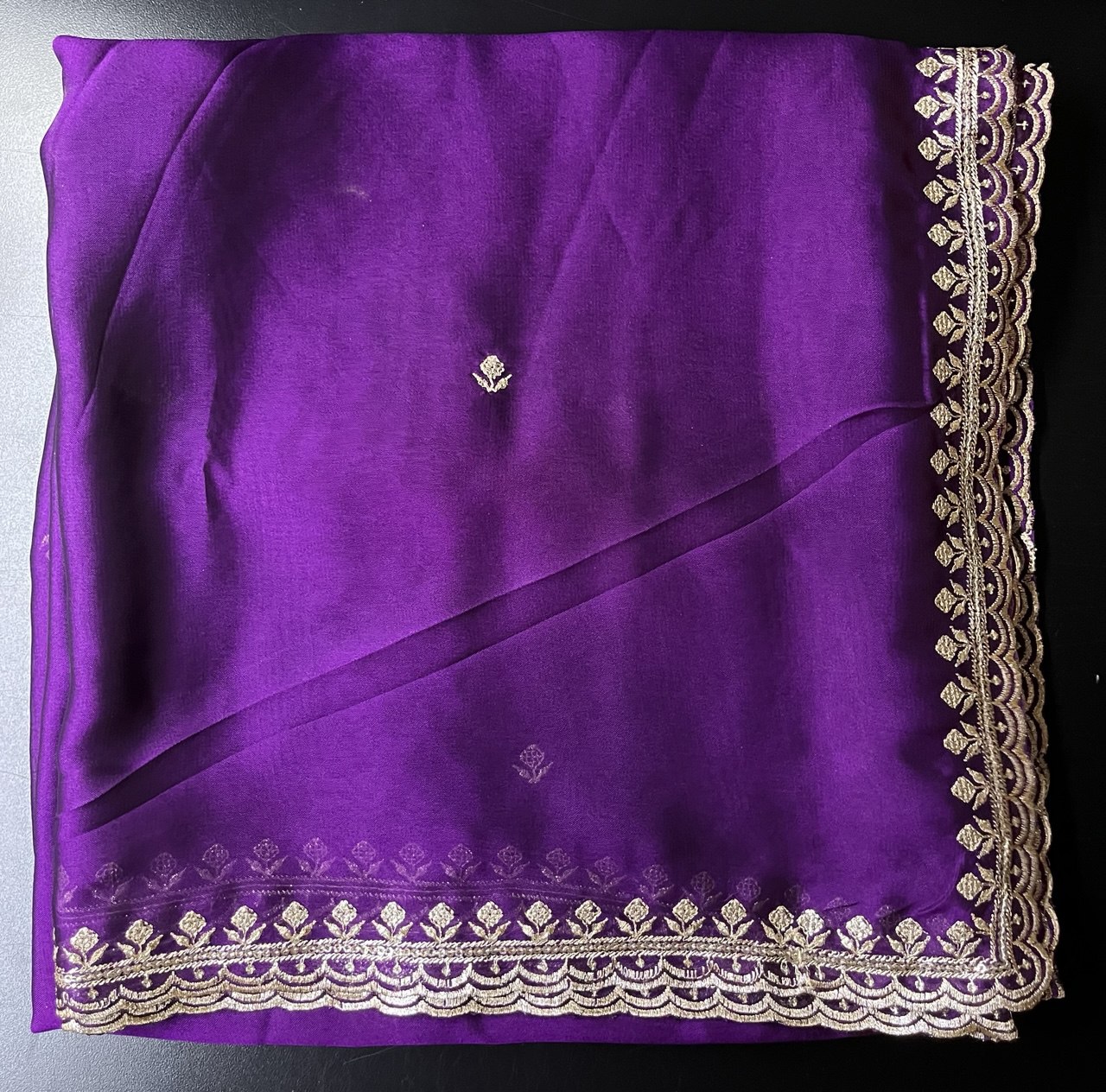 Exclusive 4-Side Cutwork Dupatta with Fine Sequence