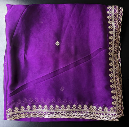 Exclusive 4-Side Cutwork Dupatta with Fine Sequence