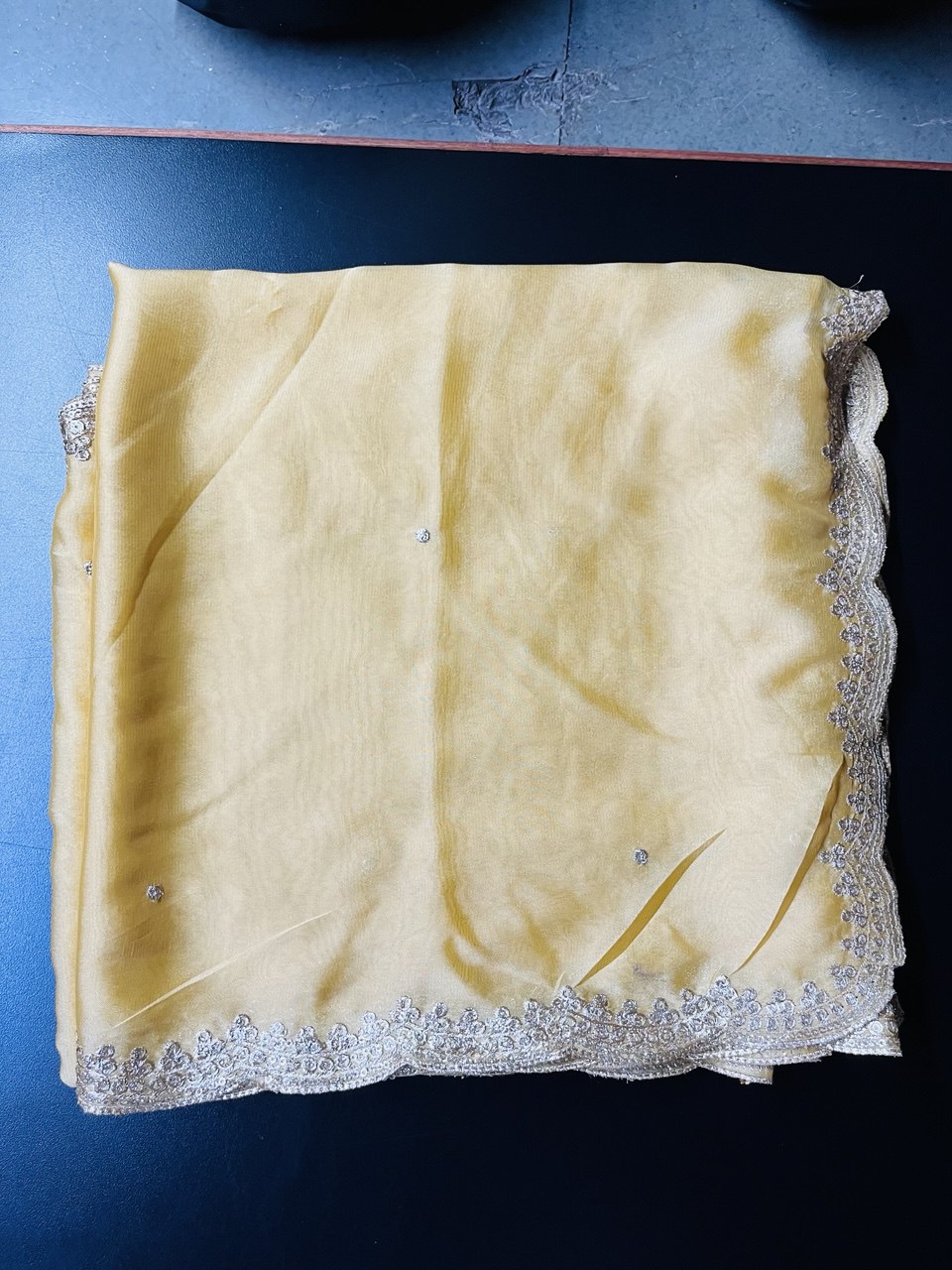 Designer Sequence Dupatta with Elegant Cutwork Border