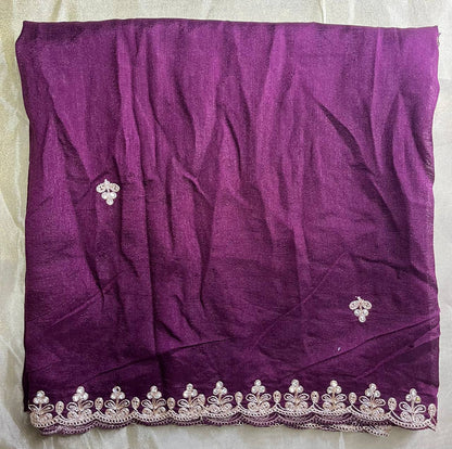 Designer Coding Work With Zarkhan Handwork Cutwork Dupatta