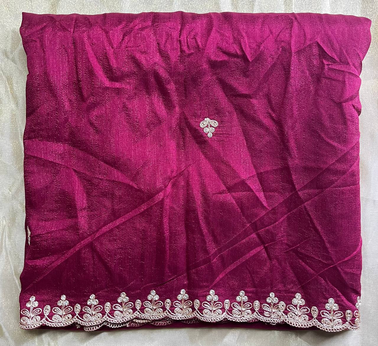 Designer Coding Work With Zarkhan Handwork Cutwork Dupatta